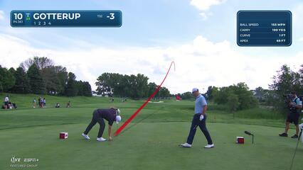 Chris Gotterup | Round 1 | 10th hole | Shot 1 | 2025 3M Open