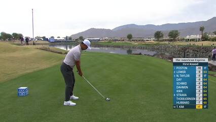 Tom Kim | Round 1 | 18th hole | Shot 1 | 2025 The American Express