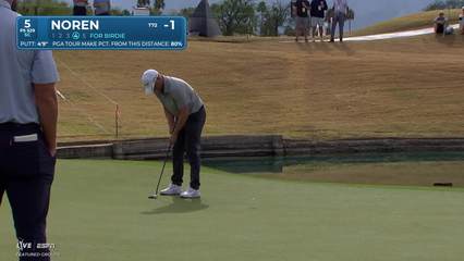 Alex Noren | Round 1 | 5th hole | Shot 4 | 2026 The American Express