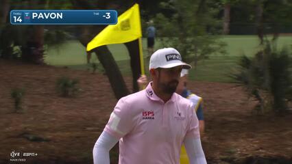 Matthieu Pavon | Round 4 | 14th hole | Shot 4 | 2025 RBC Heritage