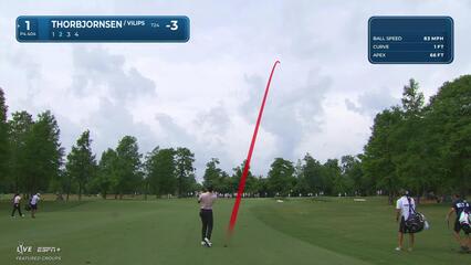 Michael Thorbjornsen | Round 1 | 1st hole | Shot 2 | 2025 Zurich Classic