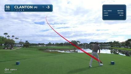 Luke Clanton | Round 1 | 18th hole | Shot 1 | 2025 Cognizant Classic
