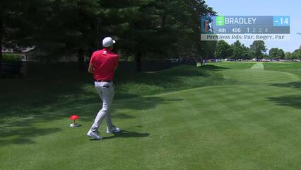 Keegan Bradley | Round 4 | 4th hole | Shot 1 | 2025 Travelers