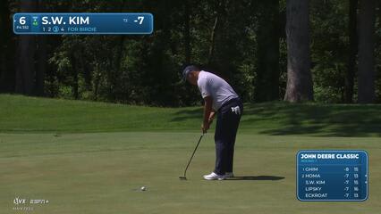 Si Woo Kim | Round 1 | 6th hole | Shot 4 | 2025 John Deere