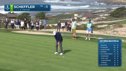 Scottie Scheffler | Round 2 | 2nd hole | Shot 4 | 2026 AT&T Pebble Beach