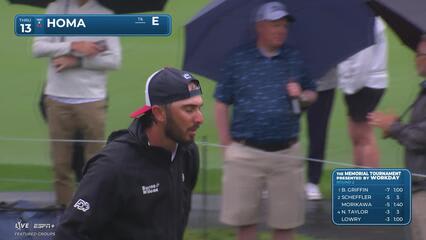 Max Homa | Round 2 | 13th hole | Shot 6 | 2025 the Memorial