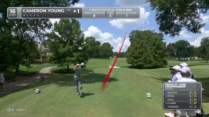 Cameron Young | Round 1 | 16th hole | Shot 1 | 2025 FedEx St. Jude
