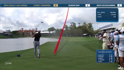 Corey Conners | Round 1 | 18th hole | Shot 1 | 2026 THE PLAYERS