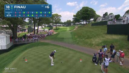 Tony Finau | Round 3 | 18th hole | Shot 1 | 2025 Travelers
