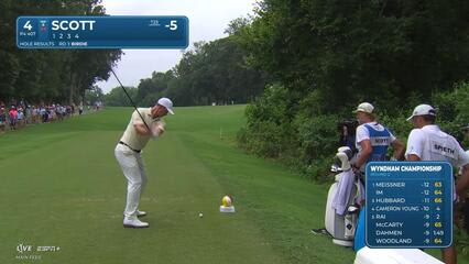 Adam Scott | Round 2 | 4th hole | Shot 1 | 2025 Wyndham