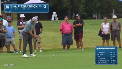 Matt Fitzpatrick | Round 2 | 10th hole | Shot 5 | 2025 Wyndham