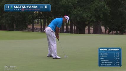Hideki Matsuyama | Round 2 | 11th hole | Shot 7 | 2025 Wyndham
