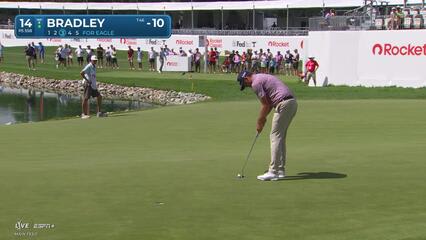 Keegan Bradley | Round 4 | 14th hole | Shot 3 | 2025 Rocket Classic