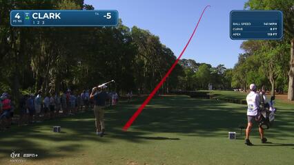 Wyndham Clark | Round 2 | 4th hole | Shot 1 | 2025 RBC Heritage