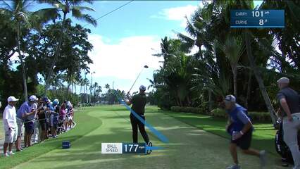 Patrick Fishburn | Round 4 | 9th hole | Shot 1 | 2025 Sony Open