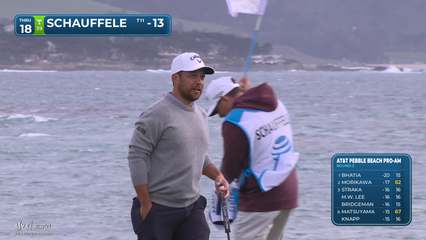 Xander Schauffele | Round 3 | 18th hole | Shot 4 | 2026 AT&T Pebble Beach
