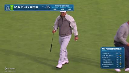 Hideki Matsuyama | Round 3 | 18th hole | Shot 5 | 2026 AT&T Pebble Beach
