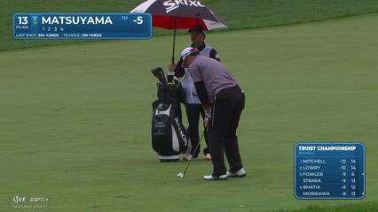 Hideki Matsuyama | Round 2 | 13th hole | Shot 2 | 2025 Truist Championship