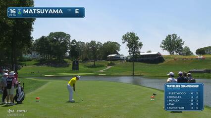 Hideki Matsuyama | Round 4 | 16th hole | Shot 1 | 2025 Travelers