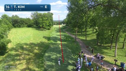 Tom Kim | Round 1 | 14th hole | Shot 1 | 2025 John Deere