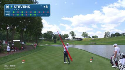 Sam Stevens | Round 2 | 16th hole | Shot 1 | 2025 Travelers