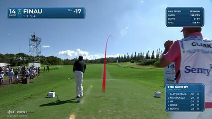 Tony Finau | Round 4 | 14th hole | Shot 1 | 2025 The Sentry