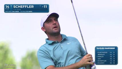 Scottie Scheffler | Round 4 | 14th hole | Shot 2 | 2025 Travelers