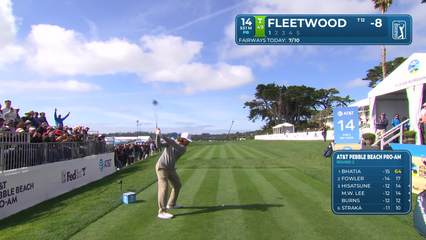 Tommy Fleetwood | Round 2 | 14th hole | Shot 1 | 2026 AT&T Pebble Beach