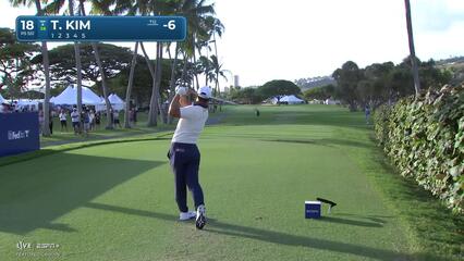 Tom Kim | Round 2 | 18th hole | Shot 1 | 2025 Sony Open