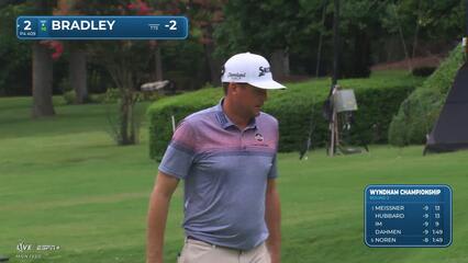 Keegan Bradley | Round 2 | 2nd hole | Shot 4 | 2025 Wyndham
