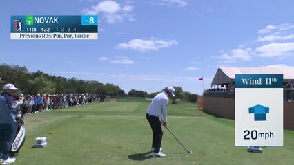 Andrew Novak | Round 4 | 11th hole | Shot 1 | 2025 Valero