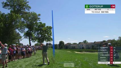 Chris Gotterup | Round 3 | 10th hole | Shot 2 | 2025 3M Open