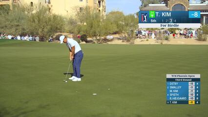 Tom Kim | Round 3 | 5th hole | Shot 3 | 2025 WM Phoenix Open