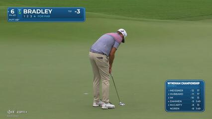 Keegan Bradley | Round 2 | 6th hole | Shot 4 | 2025 Wyndham