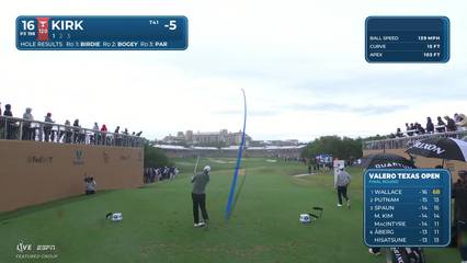 Chris Kirk | Round 4 | 16th hole | Shot 1 | 2026 Valero