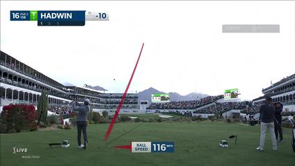 Adam Hadwin | 2023 WM Phoenix Open | Round 2 | 16th hole | Shot 1