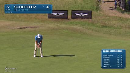 Scottie Scheffler | Round 3 | 17th hole | Shot 3 | 2025 Genesis Scottish Open