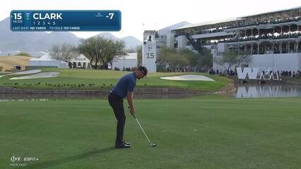 Wyndham Clark | Round 2 | 15th hole | Shot 3 | 2025 WM Phoenix Open