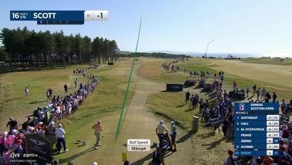 Adam Scott | Round 2 | 16th hole | Shot 1 | 2025 Genesis Scottish Open