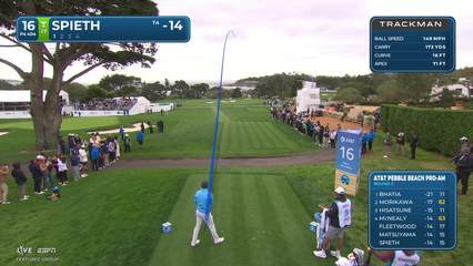 Jordan Spieth | Round 3 | 16th hole | Shot 1 | 2026 AT&T Pebble Beach