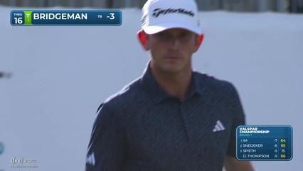 Jacob Bridgeman | Round 1 | 16th hole | Shot 4 | 2026 Valspar