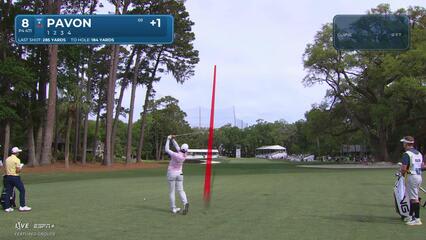 Matthieu Pavon | Round 4 | 8th hole | Shot 2 | 2025 RBC Heritage