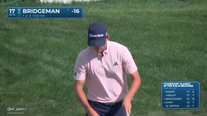 Jacob Bridgeman | Round 4 | 17th hole | Shot 3 | 2025 Cognizant Classic