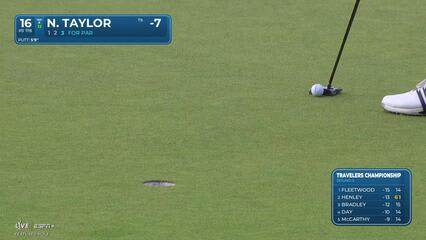 Nick Taylor | Round 3 | 16th hole | Shot 4 | 2025 Travelers