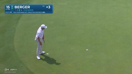 Daniel Berger | Round 2 | 15th hole | Shot 3 | 2025 Travelers