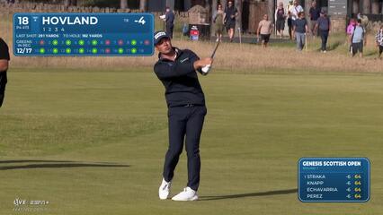Viktor Hovland | Round 1 | 18th hole | Shot 2 | 2025 Genesis Scottish Open