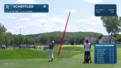 Scottie Scheffler | Round 2 | 12th hole | Shot 2 | 2025 Travelers