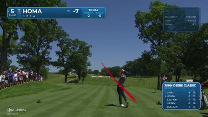 Max Homa | Round 1 | 5th hole | Shot 1 | 2025 John Deere