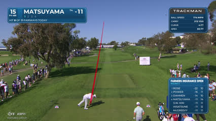 Hideki Matsuyama | Round 3 | 15th hole | Shot 1 | 2026 Farmers