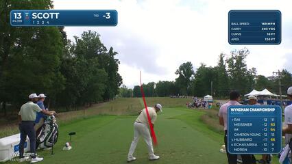 Adam Scott | Round 2 | 13th hole | Shot 1 | 2025 Wyndham